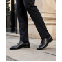 Pantofi barbati eleganti din piele naturala de culoare neagra - GKR200N